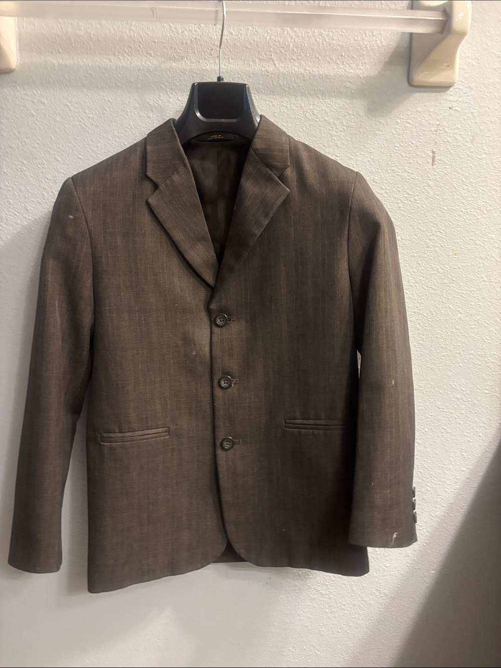 Boys' Brown Three-Button Blazer